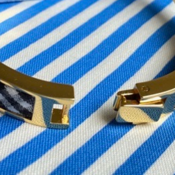 J. CREW Factory Navy Gingham Bangle - Picture 6 of 8